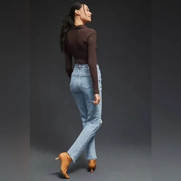 Paige Noella high rise relaxed straight jeans 👖